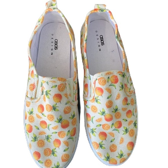 ASOS women’s dotty slip on canvas sneakers spring summer casual cheap white sz 9 - Picture 3 of 4